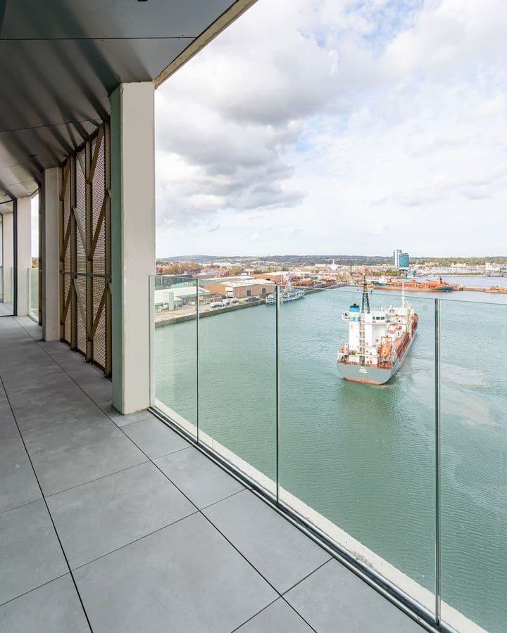 glass balustrades maximise the view while providing protection from the elements