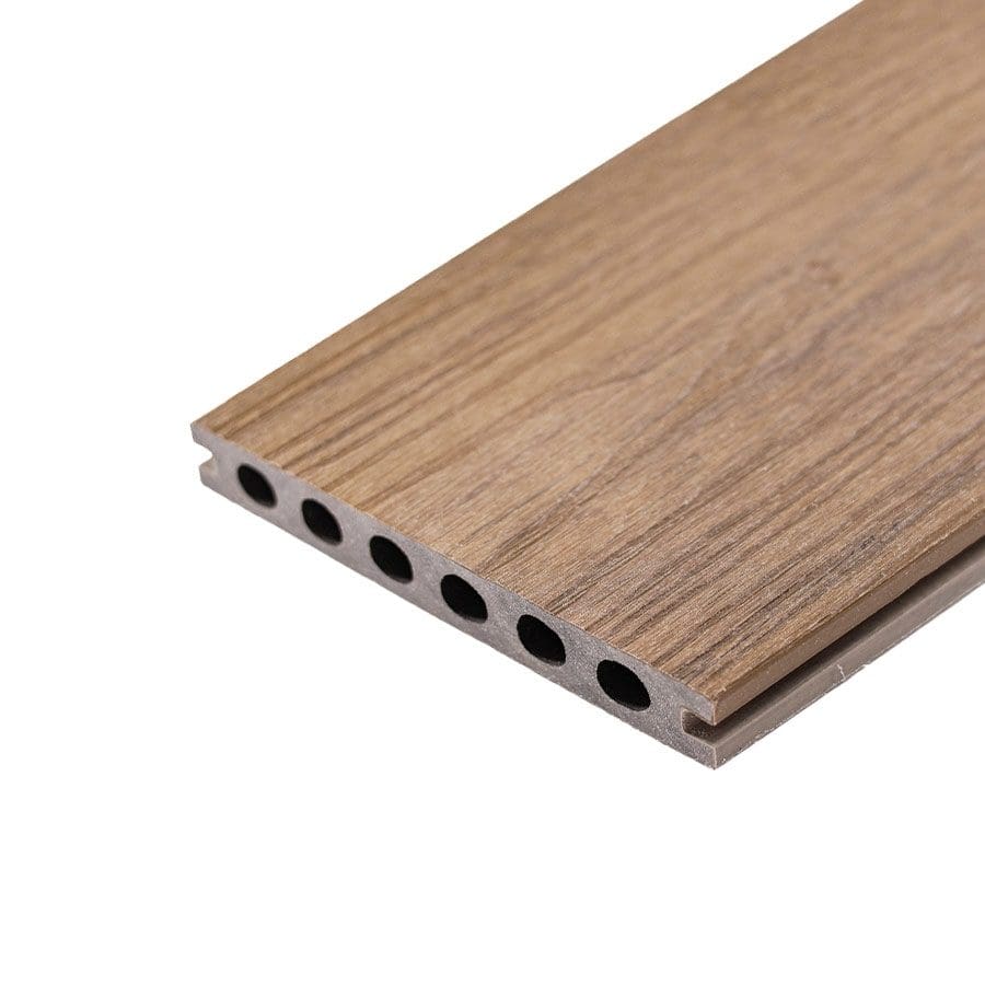 Wood-plastic composite decking board in Willow